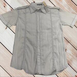 POP ICON Mens Medium White Button Down Shirt